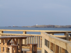 The new viewing platform with picnic tables and beautiful views
