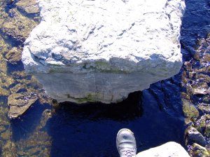 The gap between the stones